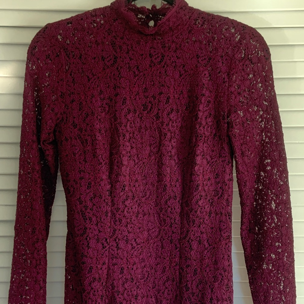 Burgundy Lace Dress